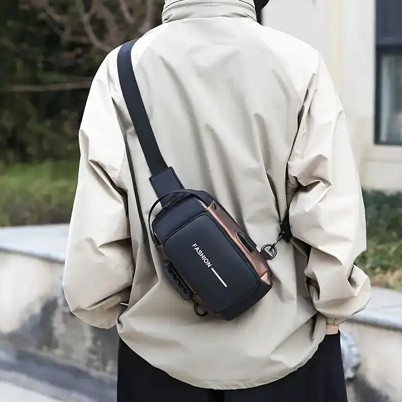 Mochila Antirrobo Premium con Puerto USB 🔒⚡ | Bolso Cruzado Impermeable con Múltiples Compartimentos, Diseño Ergonómico y Carga para Celular 📱