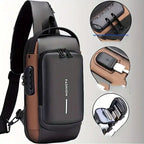 Mochila Antirrobo Premium con Puerto USB 🔒⚡ | Bolso Cruzado Impermeable con Múltiples Compartimentos, Diseño Ergonómico y Carga para Celular 📱
