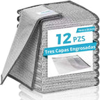 💨🛡️ Kit 12 DishMate® - Paños De Acero Sin Arañazos, Sin Olores, Limpieza En Húmedo Y Seco 🏠✨