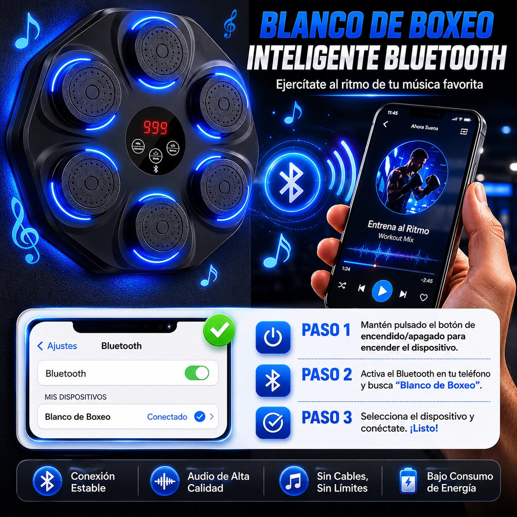 Máquina de Golpeo Interactiva con Música 🥊🔊 | Entrenador de Box para Casa con Luces y Ritmo