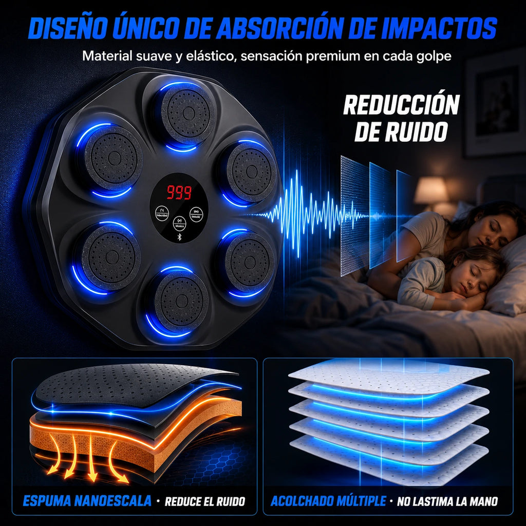Máquina de Golpeo Interactiva con Música 🥊🔊 | Entrenador de Box para Casa con Luces y Ritmo
