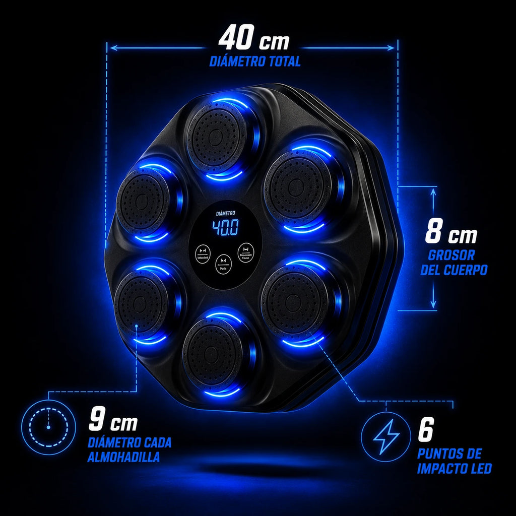 Máquina de Golpeo Interactiva con Música 🥊🔊 | Entrenador de Box para Casa con Luces y Ritmo