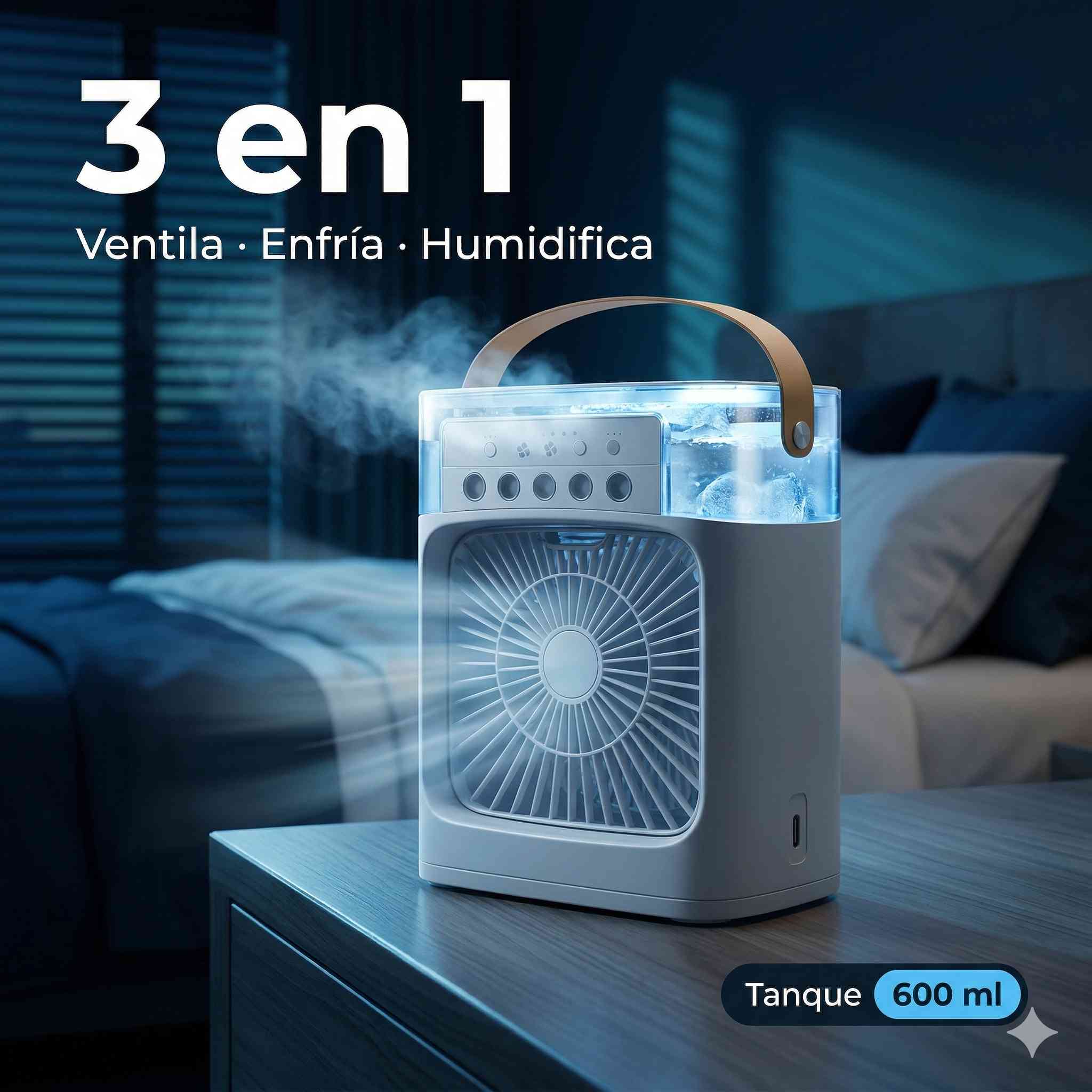 💨CoolAir™ Enfriador de Aire Portátil con Agua y Hielo - Alivio inmediato contra el calor ❄️
