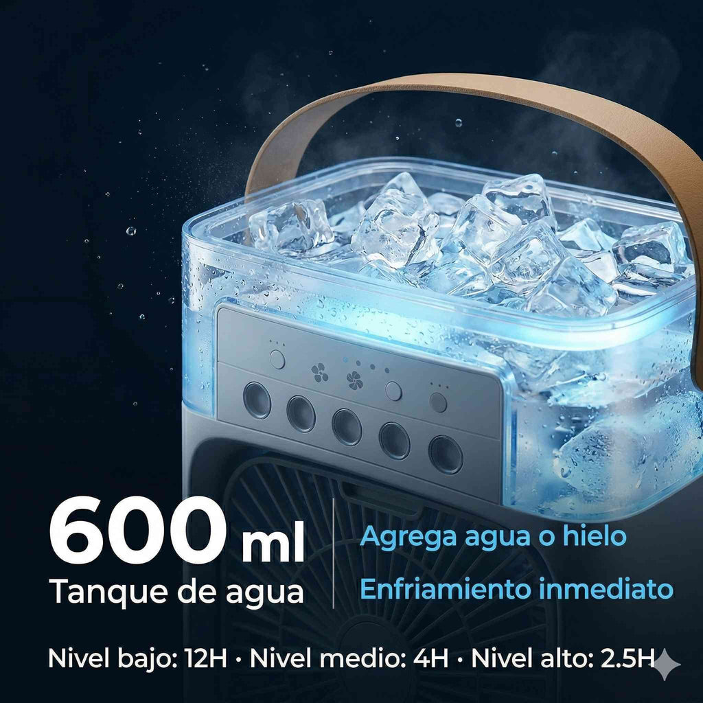 💨CoolAir™ Enfriador de Aire Portátil con Agua y Hielo - Alivio inmediato contra el calor ❄️